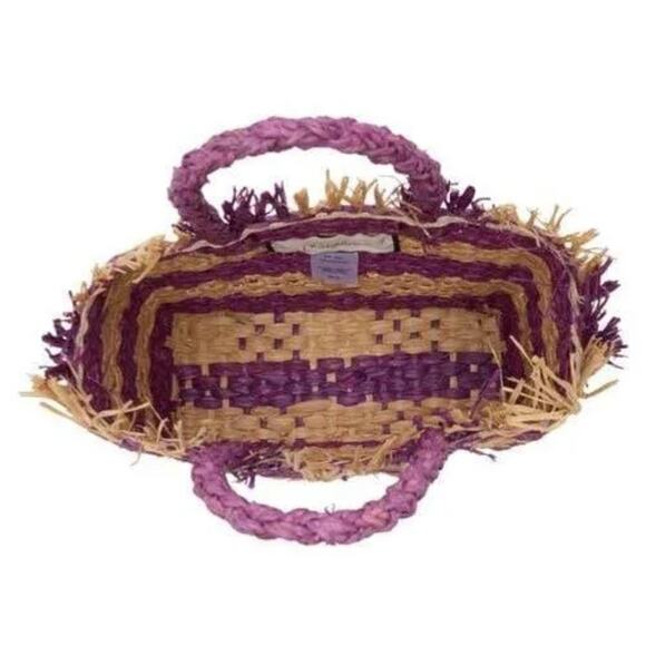 Sunbeam Straw Purse – Upper Room Candle Company New Nordstrom LSPACE Raffia Fringe Charlie Woven Straw Bag Purse Bohemian Purple